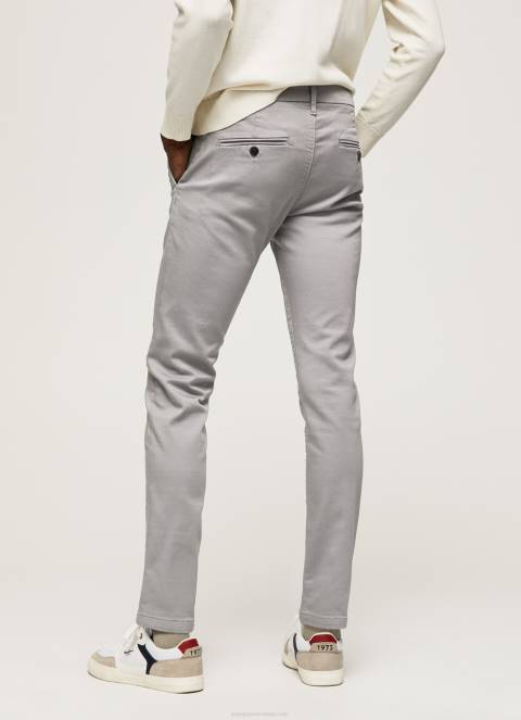 muškarci srebrni uske james chino hlače Pepe Jeans JZ8H1110