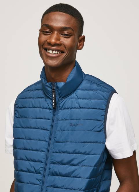 muškarci jarman podstavljeni prsluk s patentnim zatvaračem Pepe Jeans JZ8H844