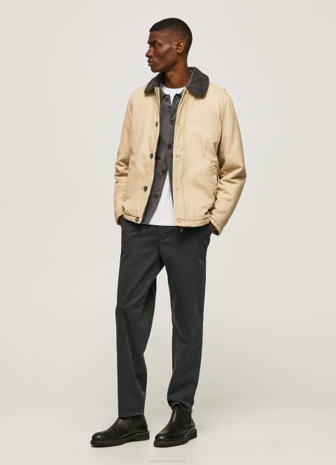 muškarci kamen kratka puffer platnena jakna Pepe Jeans JZ8H838