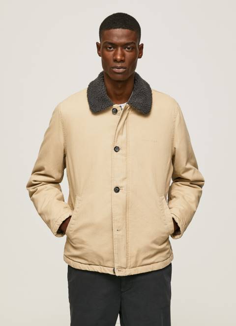 muškarci kamen kratka puffer platnena jakna Pepe Jeans JZ8H838