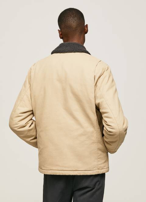 muškarci kamen kratka puffer platnena jakna Pepe Jeans JZ8H838