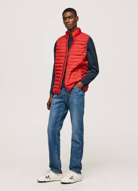 muškarci studio crvena podstavljeni prsluk s patentnim zatvaračem Pepe Jeans JZ8H843