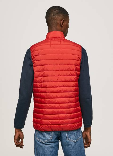 muškarci studio crvena podstavljeni prsluk s patentnim zatvaračem Pepe Jeans JZ8H843