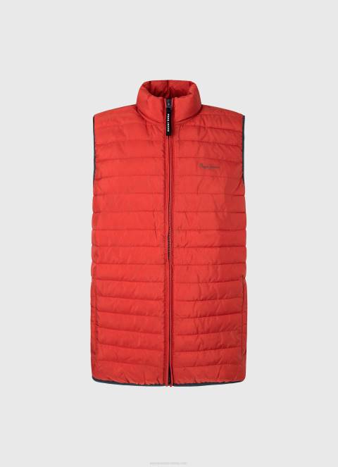 muškarci studio crvena podstavljeni prsluk s patentnim zatvaračem Pepe Jeans JZ8H843