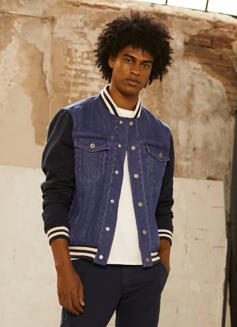 muškarci traper jakna od kombinirane tkanine Pepe Jeans JZ8H846