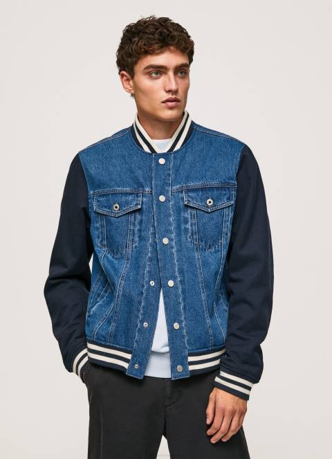 muškarci traper jakna od kombinirane tkanine Pepe Jeans JZ8H846