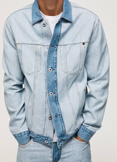 muškarci traper traper jakna okrenuta iznutra Pepe Jeans JZ8H848
