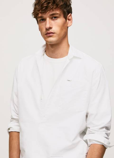 muškarci bijela Lawson oksfordska košulja regularnog kroja Pepe Jeans JZ8H1044