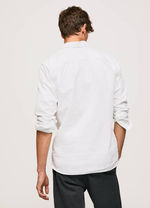 muškarci bijela Lawson oksfordska košulja regularnog kroja Pepe Jeans JZ8H1044