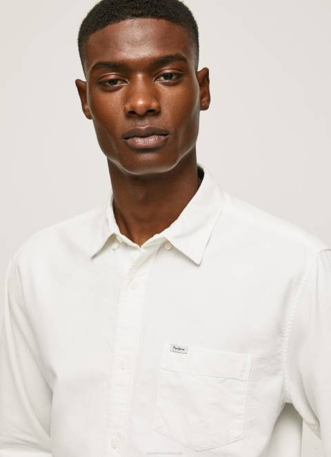 muškarci bijela fabio oxford košulja regularnog kroja Pepe Jeans JZ8H1031