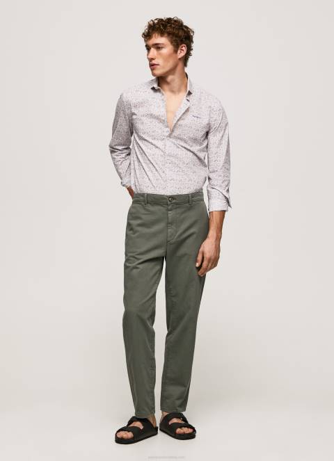 muškarci bijela lenora uska košulja od poplina Pepe Jeans JZ8H1075