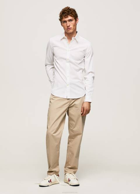 muškarci bijela limerick uska košulja Pepe Jeans JZ8H1024