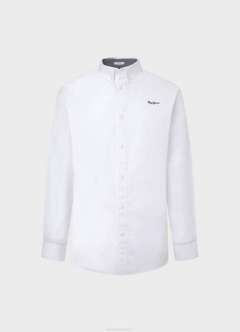 muškarci bijela lisselton prugasta dobby košulja Pepe Jeans JZ8H1064