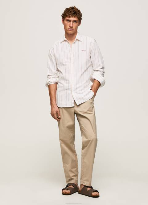 muškarci bijela lynton oksfordska košulja redovnog kroja Pepe Jeans JZ8H1034