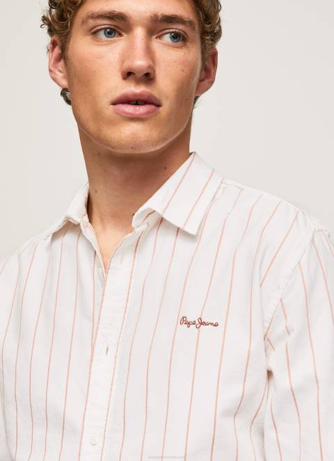 muškarci bijela lynton oksfordska košulja redovnog kroja Pepe Jeans JZ8H1034