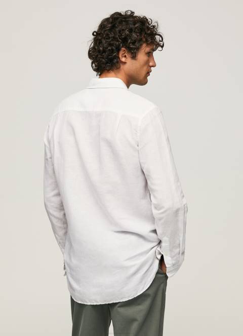 muškarci bijela parker majica dugih rukava Pepe Jeans JZ8H1073