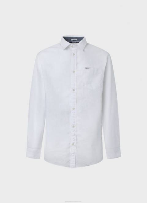 muškarci bijela parker majica dugih rukava Pepe Jeans JZ8H1073