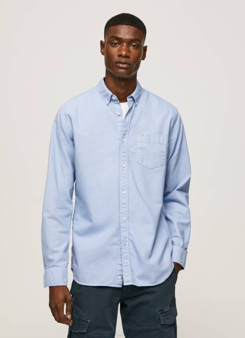 muškarci bjelilo plavo fabio oxford košulja regularnog kroja Pepe Jeans JZ8H1027