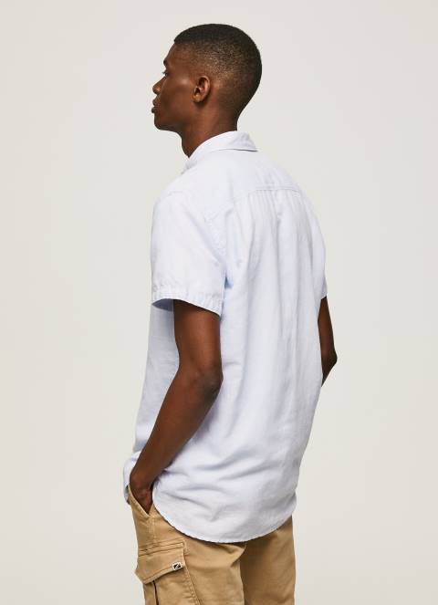 muškarci bjelilo plavo parker majica kratkih rukava Pepe Jeans JZ8H1054