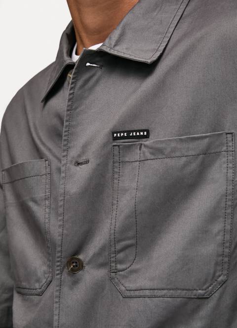 muškarci isprano crno majica od kepera opuštenog kroja Pepe Jeans JZ8H1047