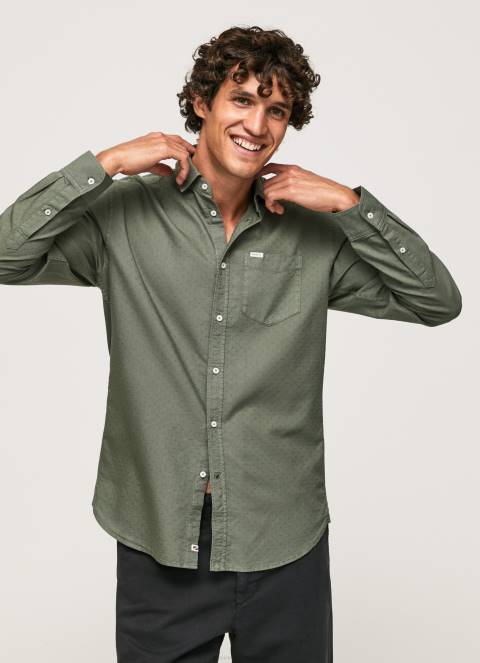 muškarci lijevanje regular fit dobby košulja Pepe Jeans JZ8H1043