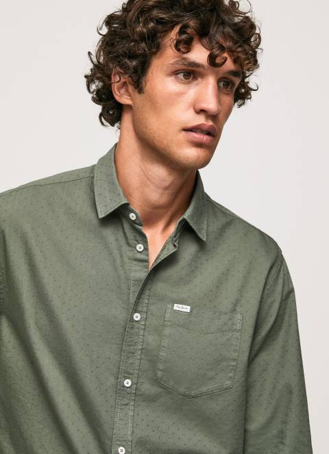 muškarci lijevanje regular fit dobby košulja Pepe Jeans JZ8H1043