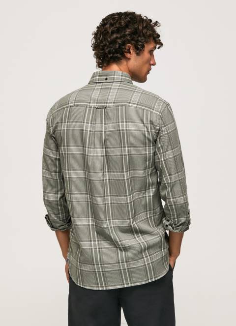 muškarci lijevanje uska karirana košulja Pepe Jeans JZ8H1036