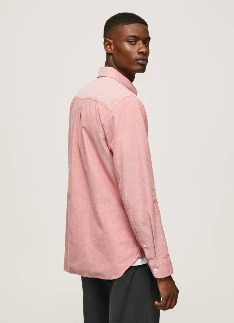 muškarci mutno ružičasta lowell oksfordska košulja redovnog kroja Pepe Jeans JZ8H1048