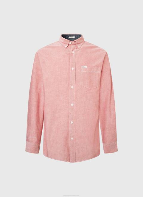 muškarci mutno ružičasta lowell oksfordska košulja redovnog kroja Pepe Jeans JZ8H1048