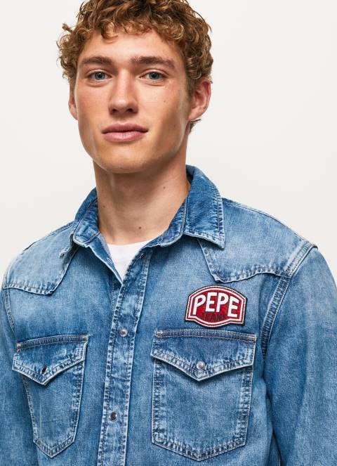 muškarci traper noah traper košulja regularnog kroja Pepe Jeans JZ8H1049