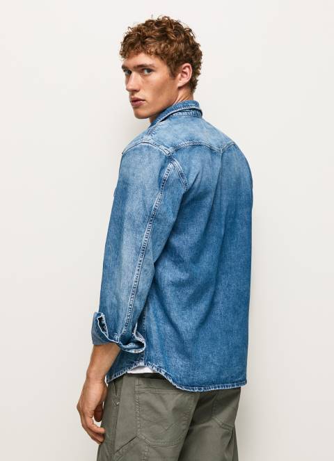 muškarci traper noah traper košulja regularnog kroja Pepe Jeans JZ8H1049