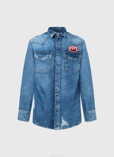 muškarci traper noah traper košulja regularnog kroja Pepe Jeans JZ8H1049