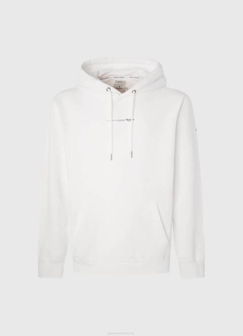 muškarci bijela pamučni džemper s kapuljačom Pepe Jeans JZ8H910