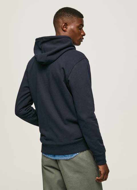 muškarci dulwich džemper s patentnim zatvaračem s printom logotipa Pepe Jeans JZ8H905