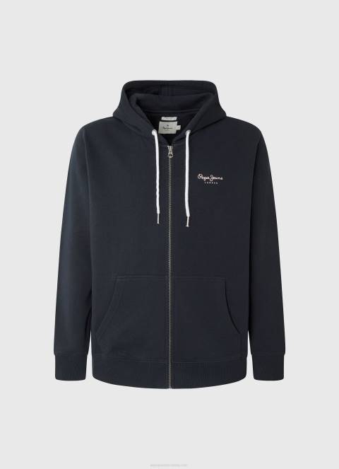 muškarci dulwich džemper s patentnim zatvaračem s printom logotipa Pepe Jeans JZ8H905