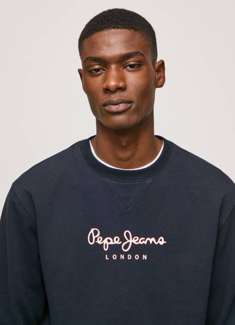 muškarci dulwich pamučni džemper s otisnutim logotipom Pepe Jeans JZ8H884