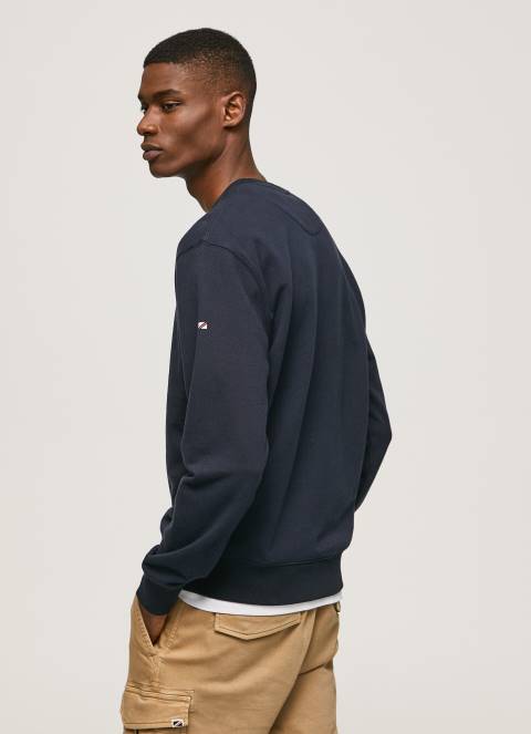 muškarci dulwich pamučni džemper s otisnutim logotipom Pepe Jeans JZ8H884