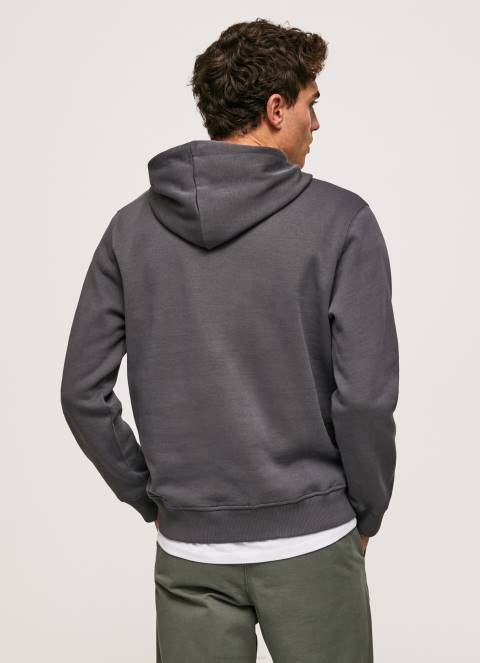 muškarci isprano crno pamučna majica s kapuljačom Pepe Jeans JZ8H875