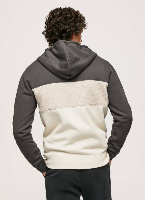 muškarci isprano crno pamučni džemper s patentnim zatvaračem Pepe Jeans JZ8H892