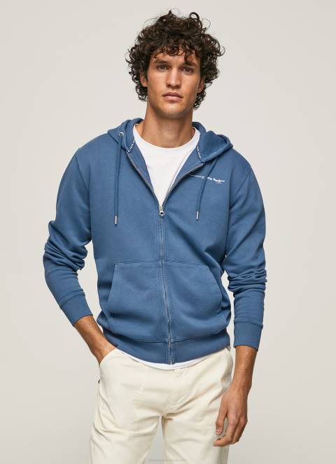 muškarci jarman džemper s logotipom i patentnim zatvaračem Pepe Jeans JZ8H911