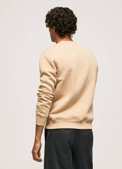 muškarci kamen Pamučni džemper s logotipom iz 1973 Pepe Jeans JZ8H889