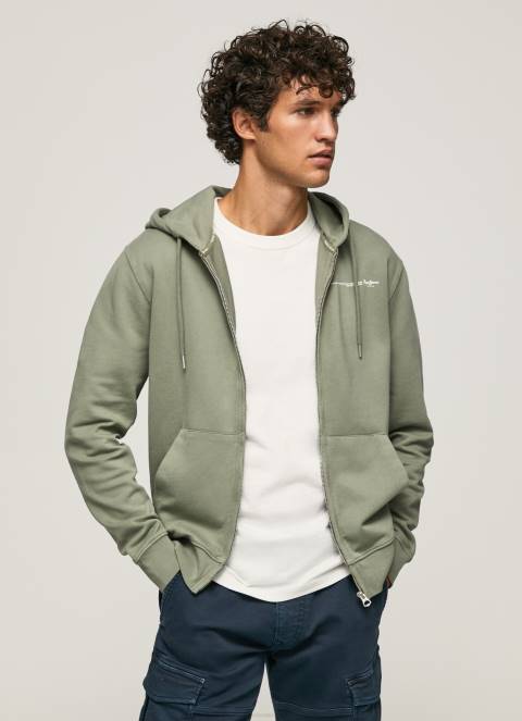 muškarci lijevanje džemper s logotipom i patentnim zatvaračem Pepe Jeans JZ8H912