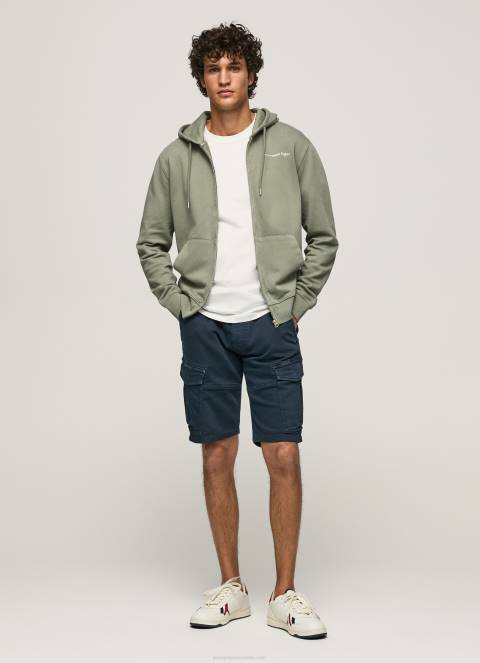 muškarci lijevanje džemper s logotipom i patentnim zatvaračem Pepe Jeans JZ8H912