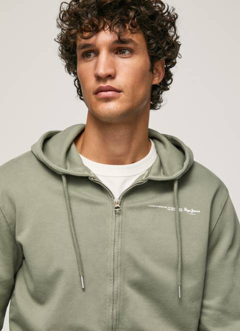 muškarci lijevanje džemper s logotipom i patentnim zatvaračem Pepe Jeans JZ8H912