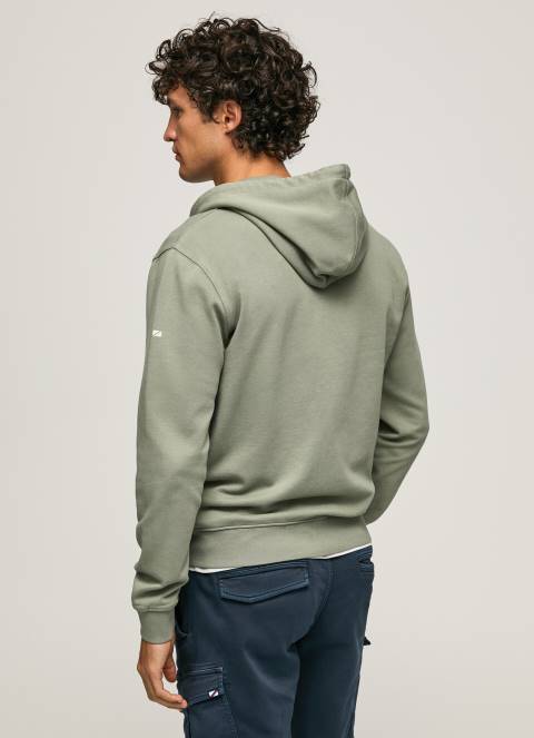 muškarci lijevanje džemper s logotipom i patentnim zatvaračem Pepe Jeans JZ8H912