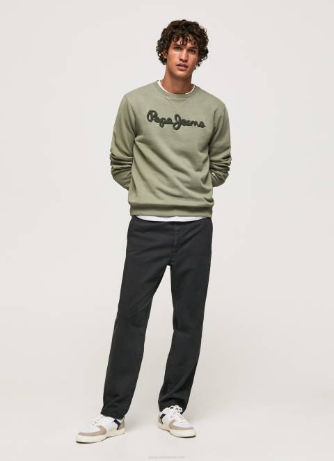 muškarci lijevanje pamučni džemper s izvezenim logotipom Pepe Jeans JZ8H874