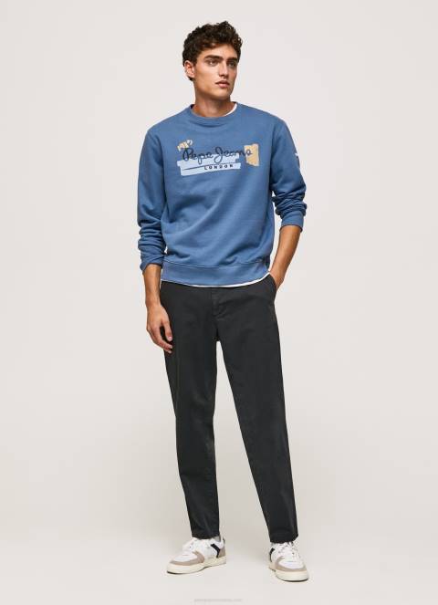 muškarci ozzy pamučni džemper sa zaobljenim ovratnikom Pepe Jeans JZ8H881