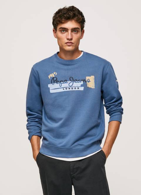 muškarci ozzy pamučni džemper sa zaobljenim ovratnikom Pepe Jeans JZ8H881