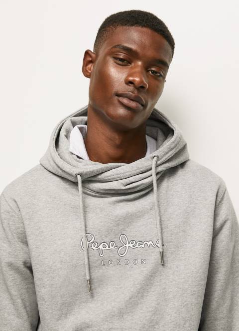 muškarci sivi lapor džemper s logotipom visoke gustoće Pepe Jeans JZ8H904