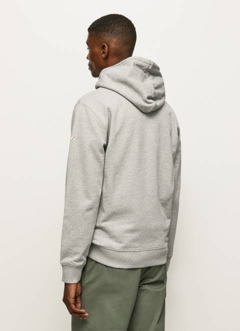 muškarci sivi lapor džemper s logotipom visoke gustoće Pepe Jeans JZ8H904